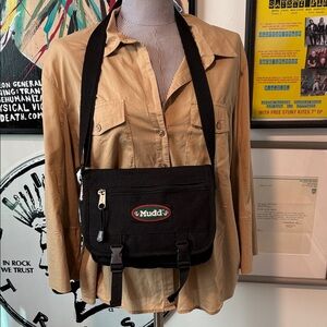 Mudd Black Mini Messenger Bag 1990’s